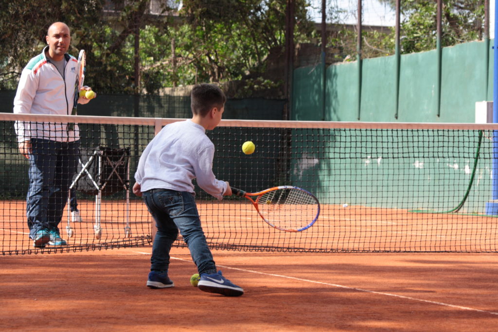 tennis, bambino, istruttore, autismo, inclusione